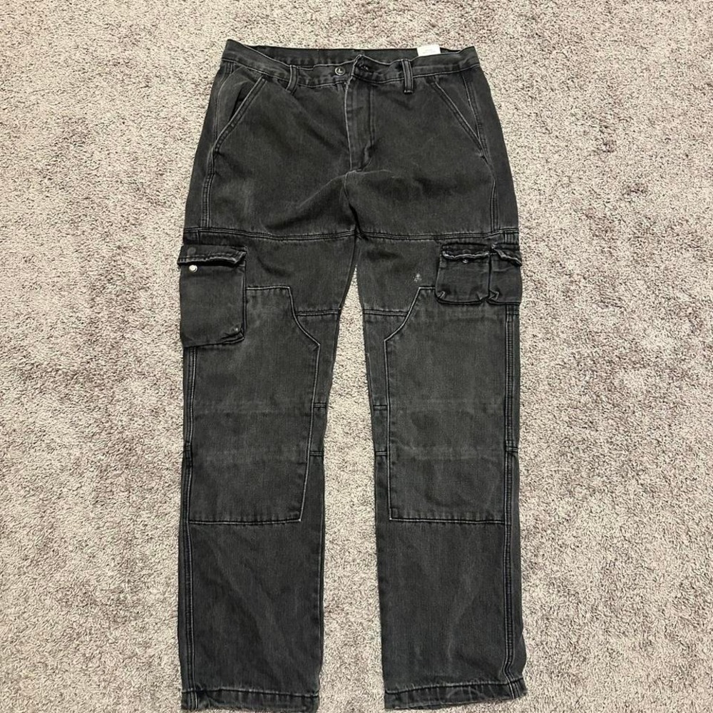 MNML black carpenter double knee cargo jeans Size [32x30]